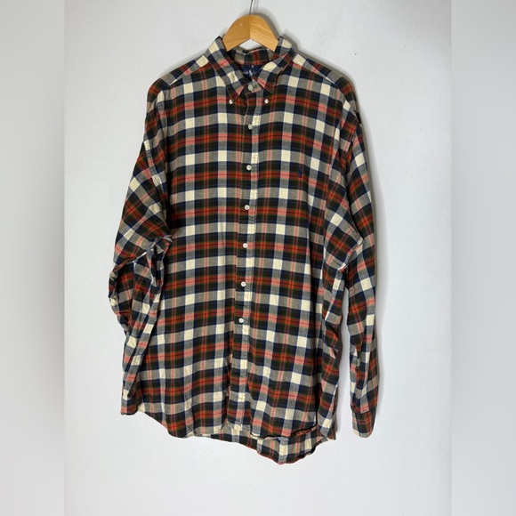 Ralph Lauren Blake Cotton Collar Button Down Red Blue Plaid XXL - Picture 1 of 4